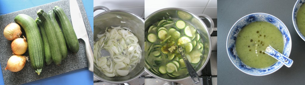 Courgettesoep met pesto